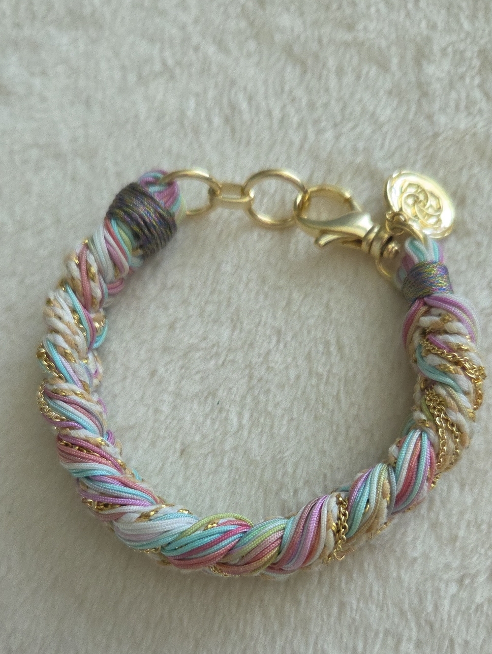 Kendra Scott Masie Corded Friendship Bracelet Gold Pastel Mix